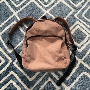 EUC BAGGU Large Nylon Backpack Brown Cocoa